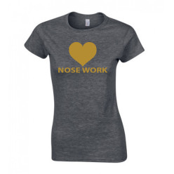 T-shirt med Love (Hjärta) Nose Work-tryck